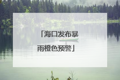 海口发布暴雨橙色预警